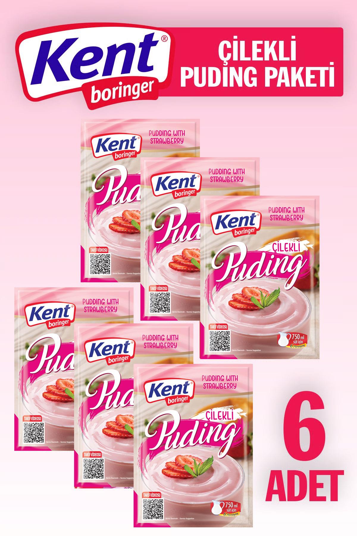 Kent Boringer Çilekli Puding 125g*6 adet