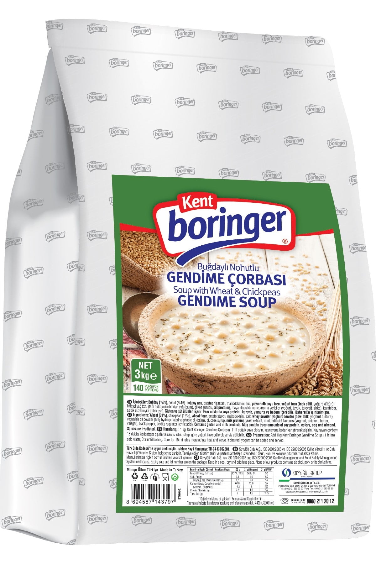 Kent Boringer Gendirme Çorbası 3 Kg