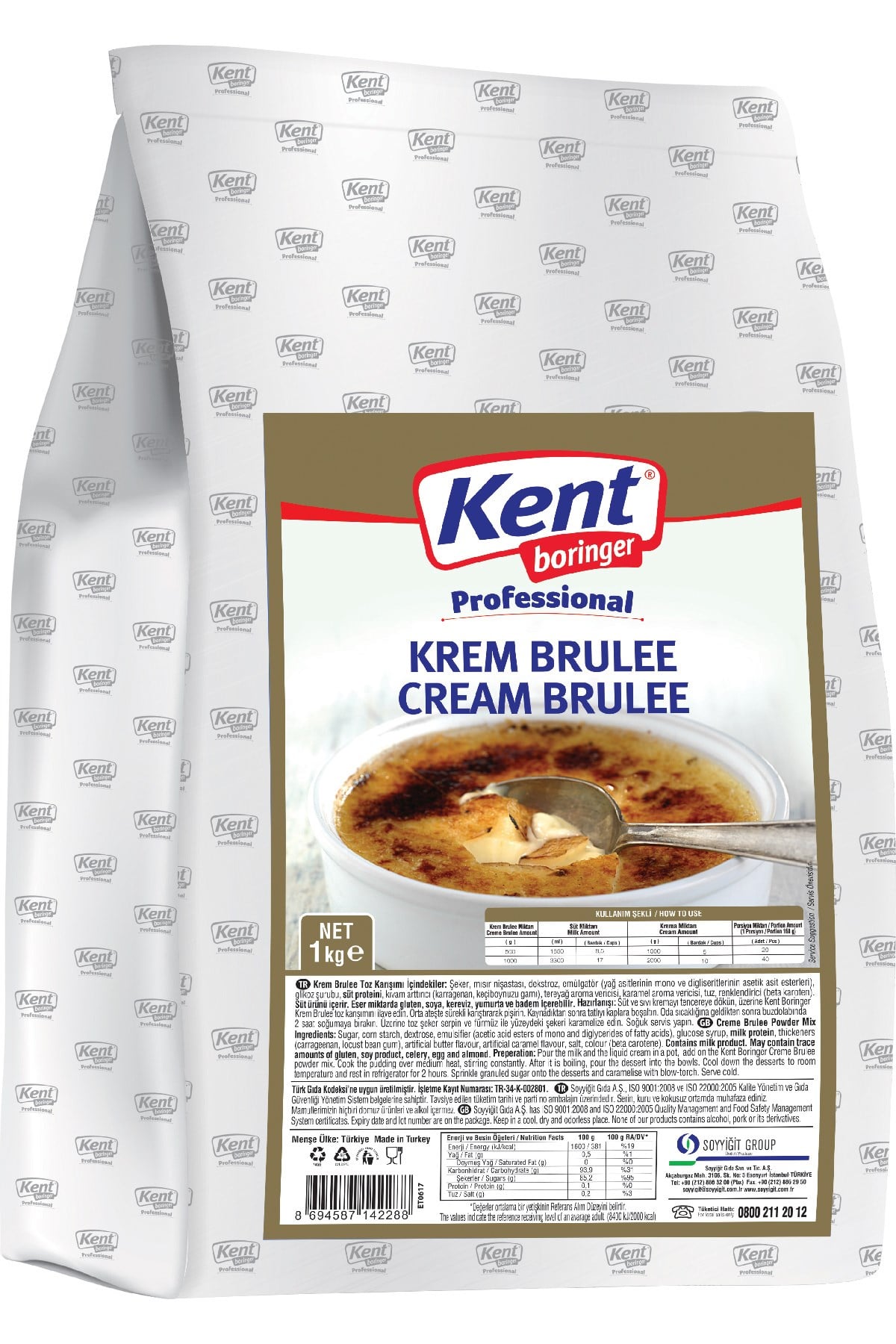 Kent Boringer Krem Brulee 1 Kg