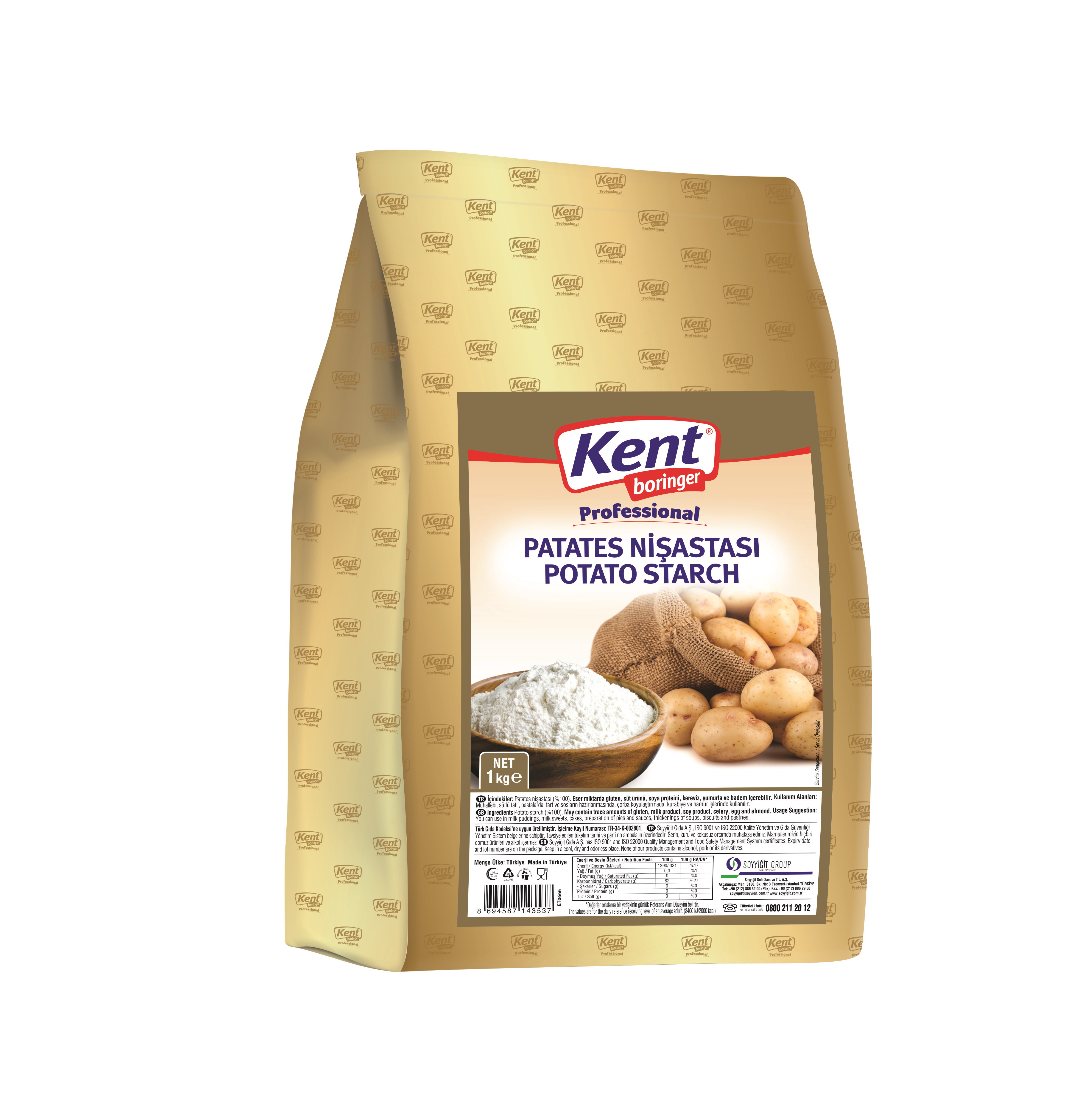 Kent Boringer Professional Patates Nişastası 1 Kg