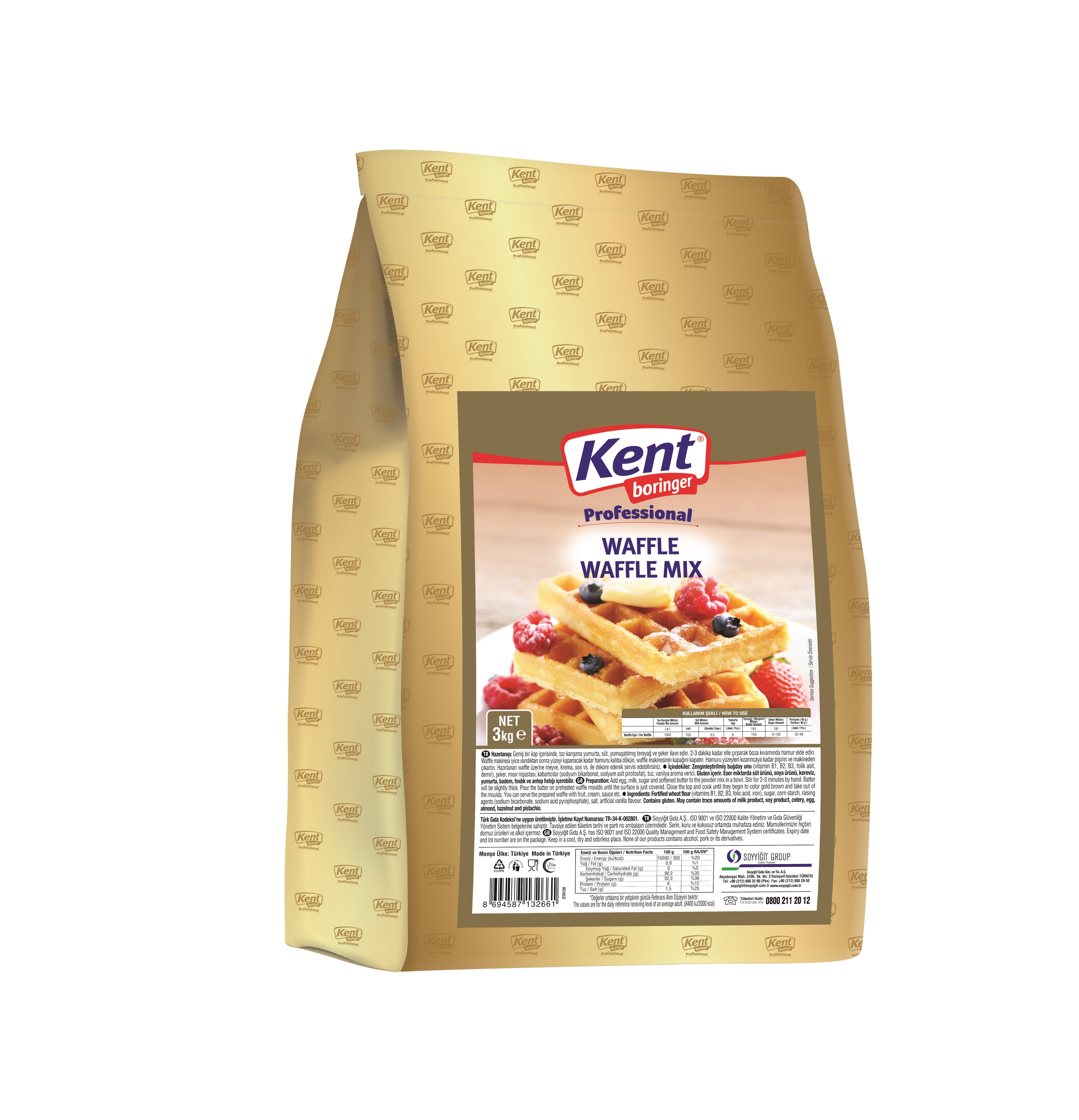 Kent Boringer  Professional Waffle 3 Kg