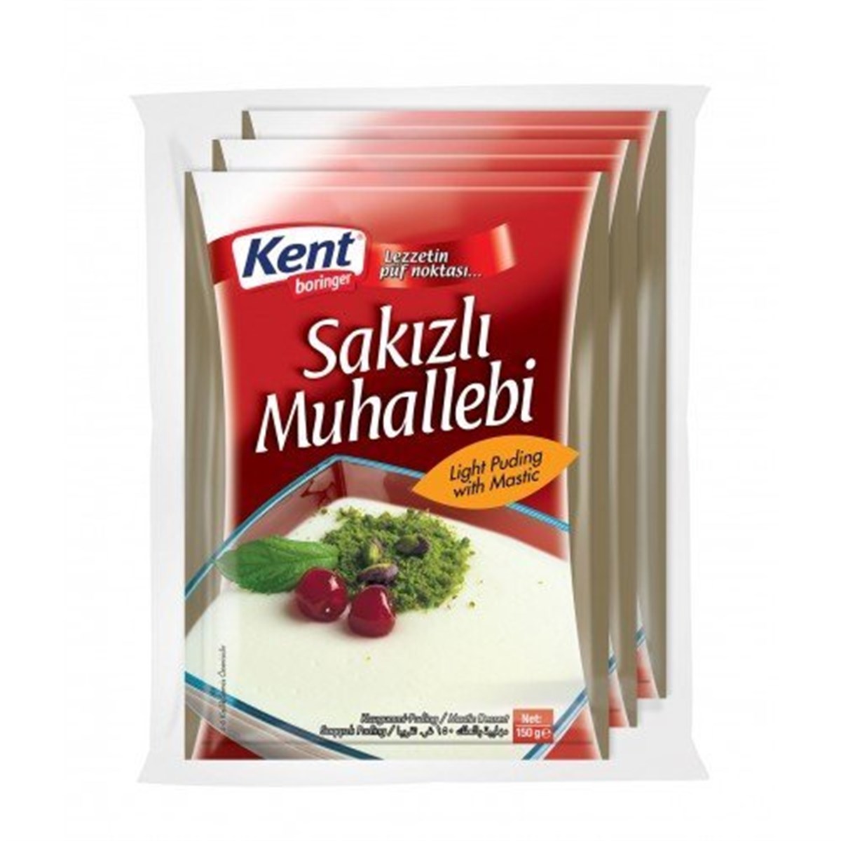 Kent Boringer Sakızlı Muhallebi 150 Gr 3 lü