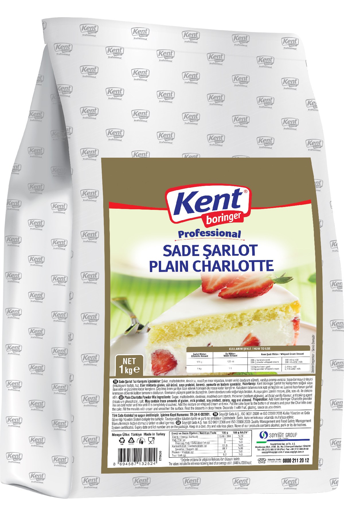 Kent Boringer Şarlot Sade 1 Kg