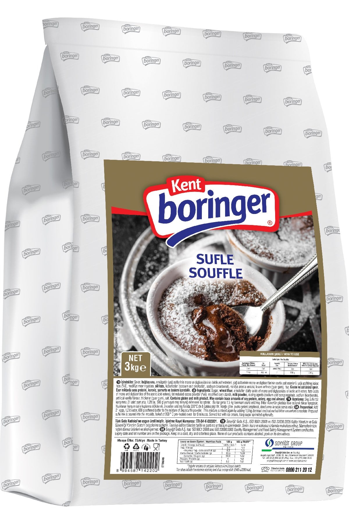 Kent Boringer Sufle 3 Kg