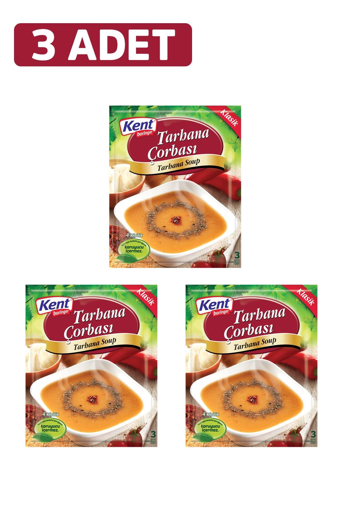 Kent Boringer Tarhana Çorbası 74 Gr 3'lü