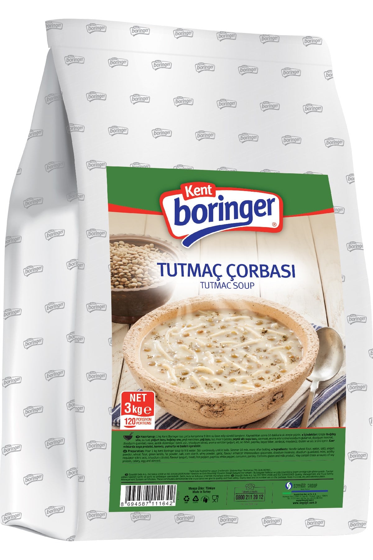 Kent Boringer Tutmaç Çorbası 3 Kg
