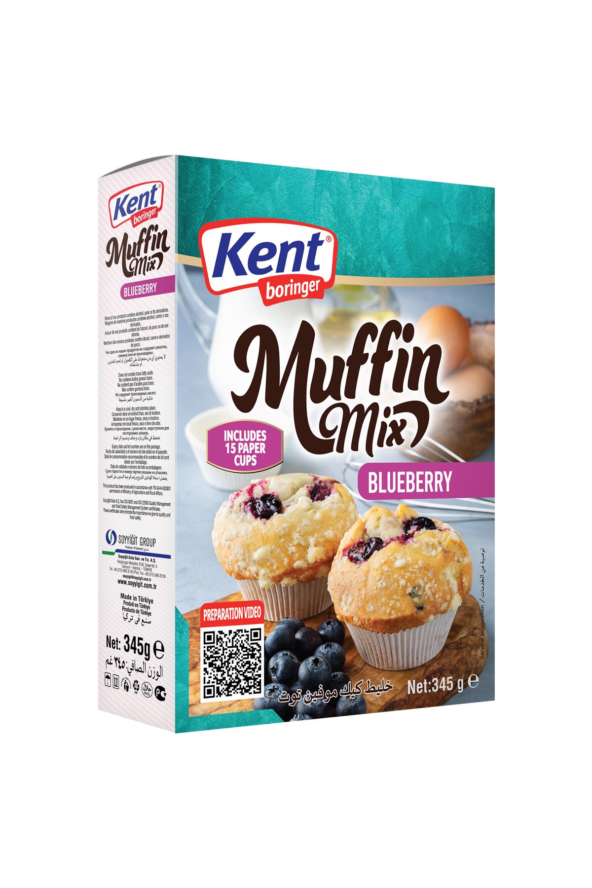 Kent Boringer Yaban Mersinli Muffin 345 Gr