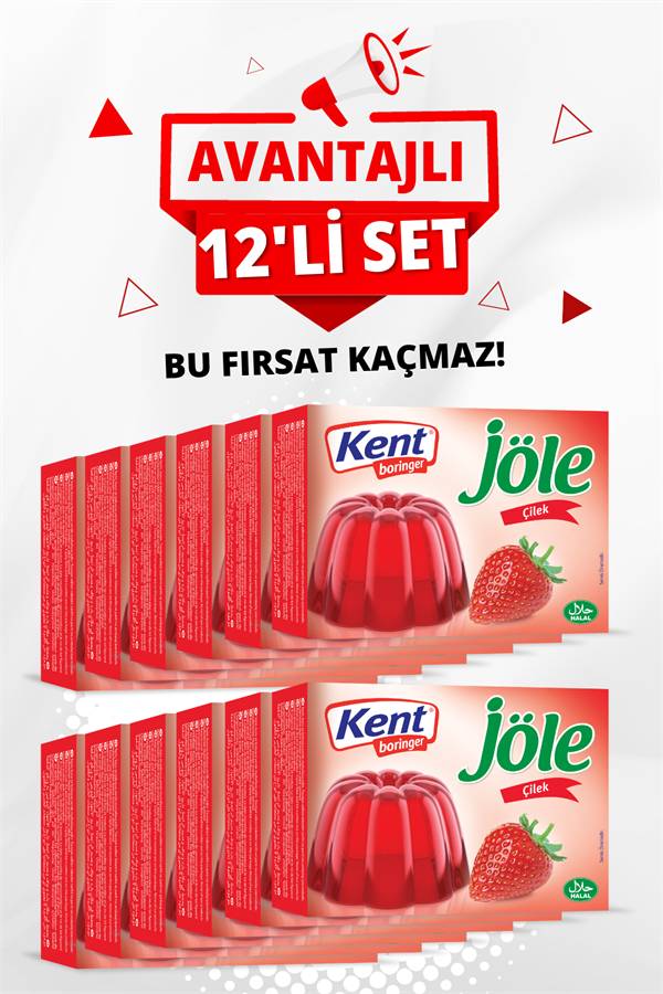Jöle Avantajlı 12'li Set (85 gr 12 Adet Çilek Jöle)