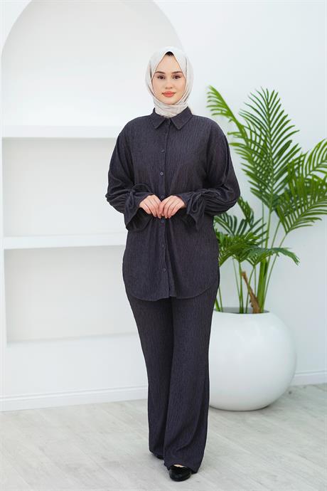 Kol Fırfır Detay Bürümcük İkili Takım Gri