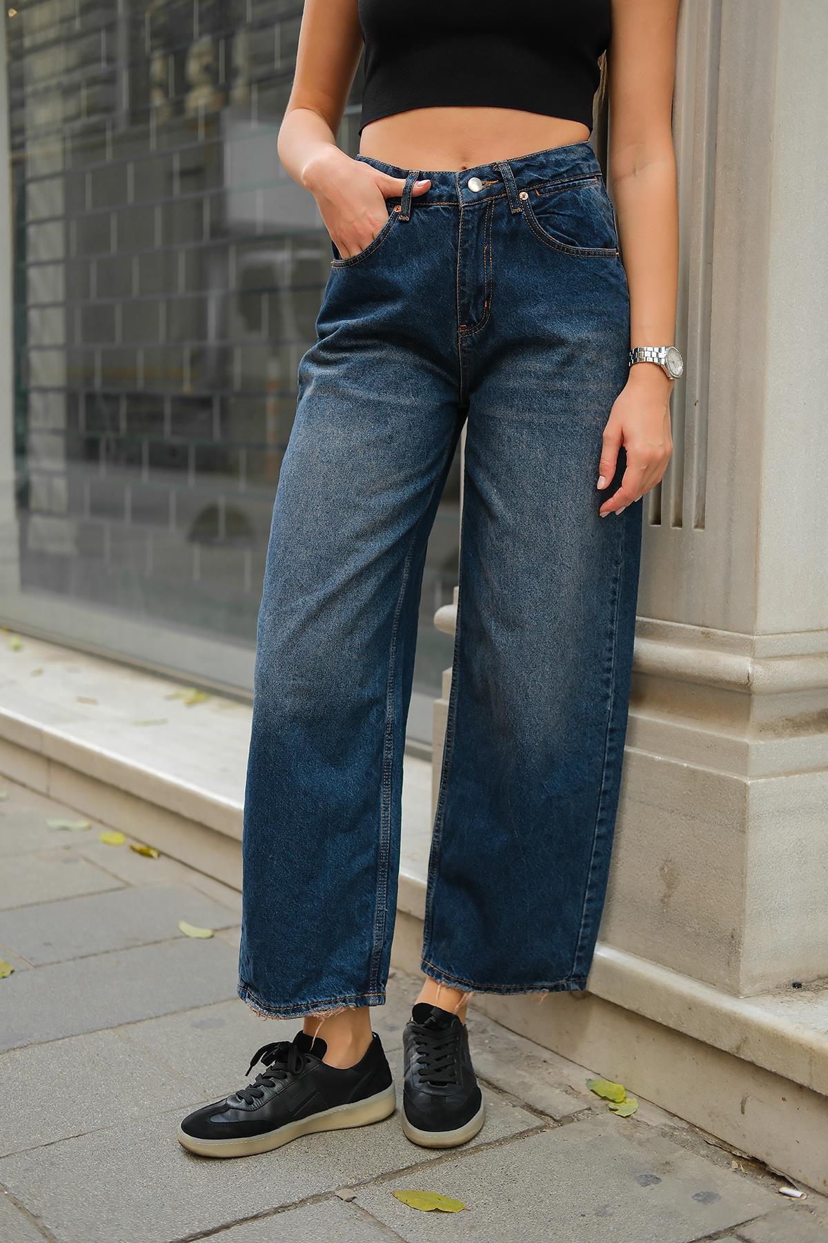 Baggy Model Kot Pantolon Koyu Mavi