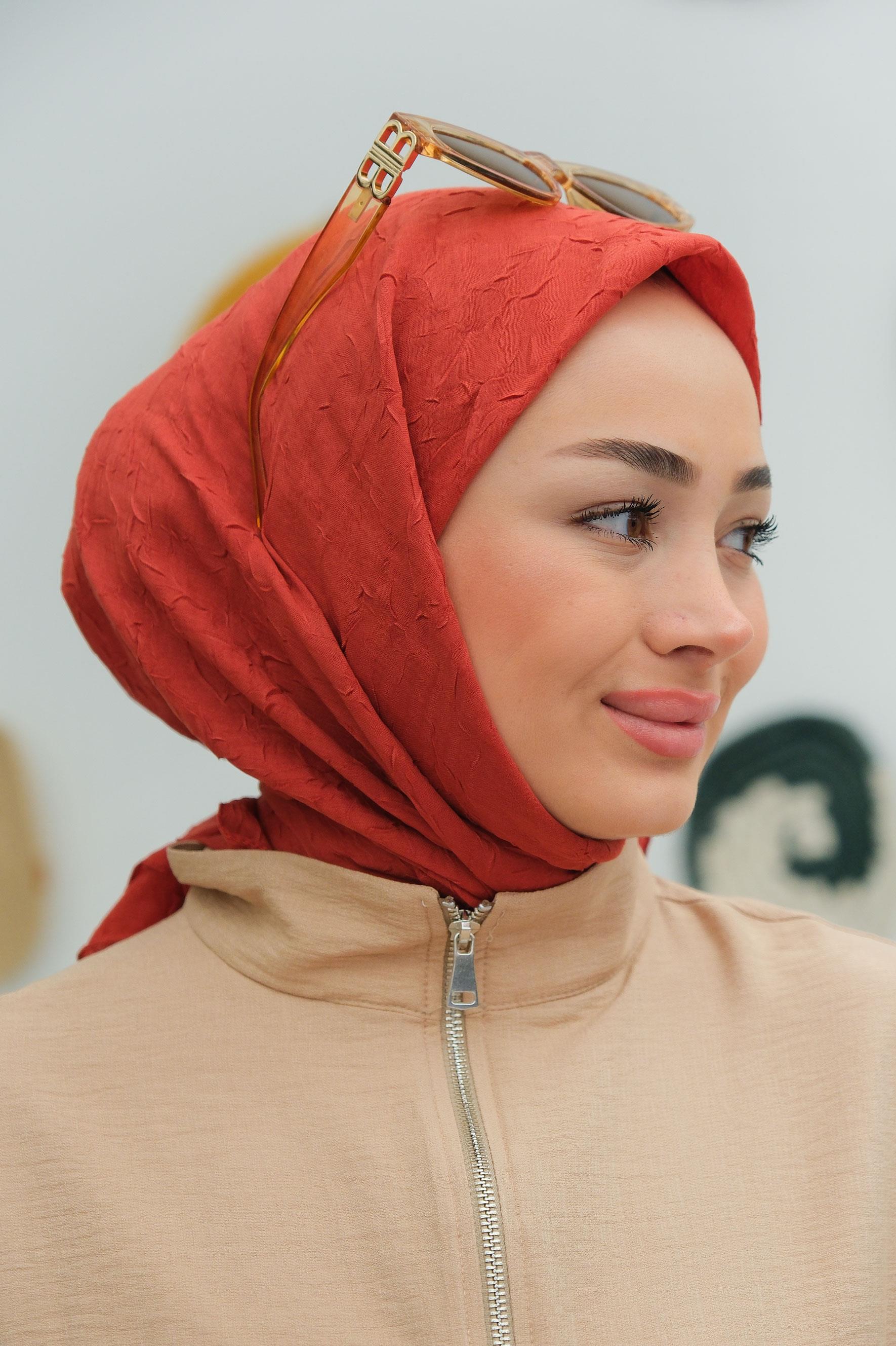 Bambu Kraş Eşarp Kiremit