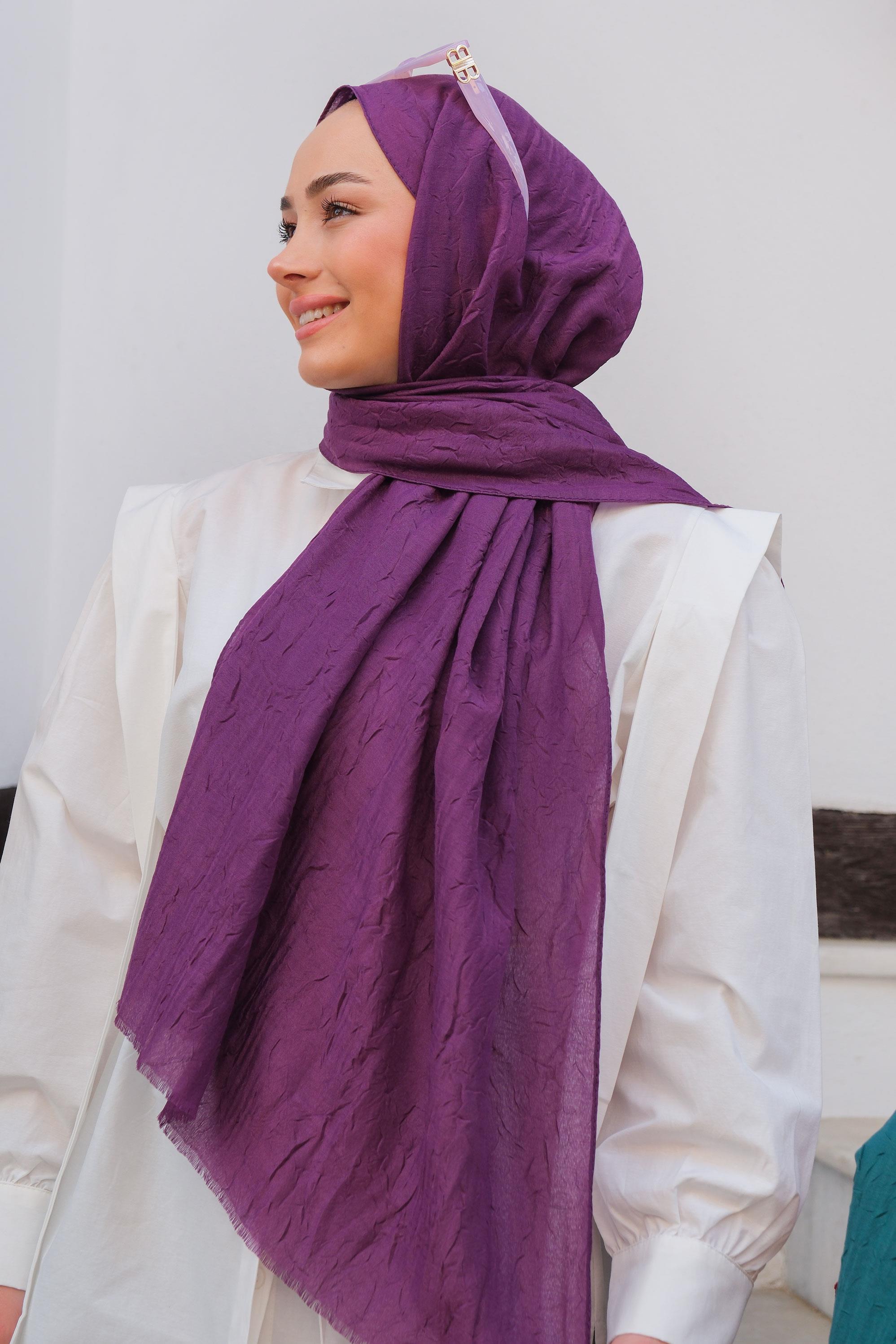 Bambu Kraş Şal Açık Mor