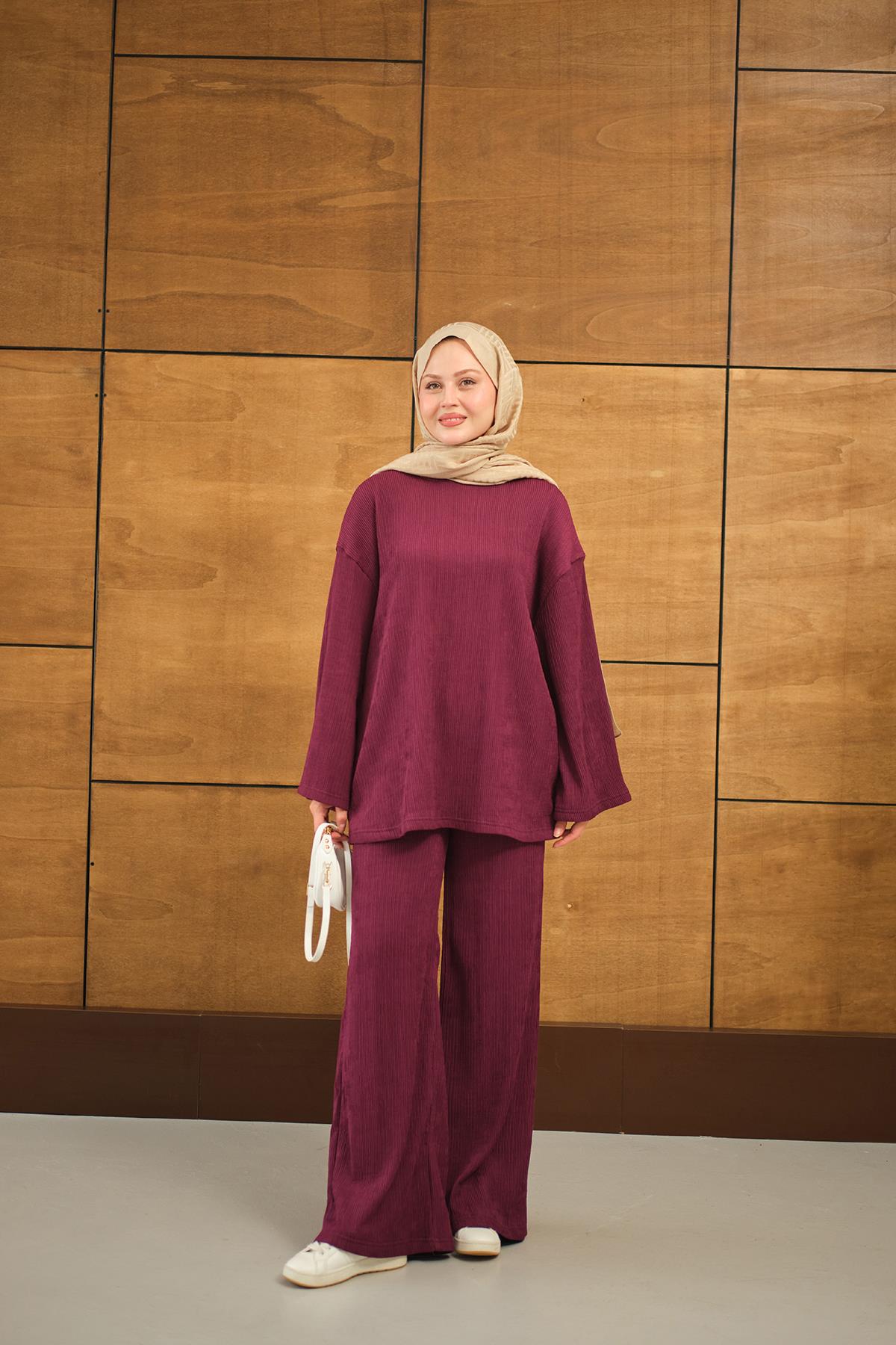 Bürümcük Desen Takım Bordo