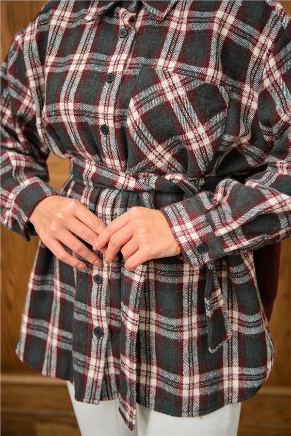 Ekose Desen Gömlek Yeşil