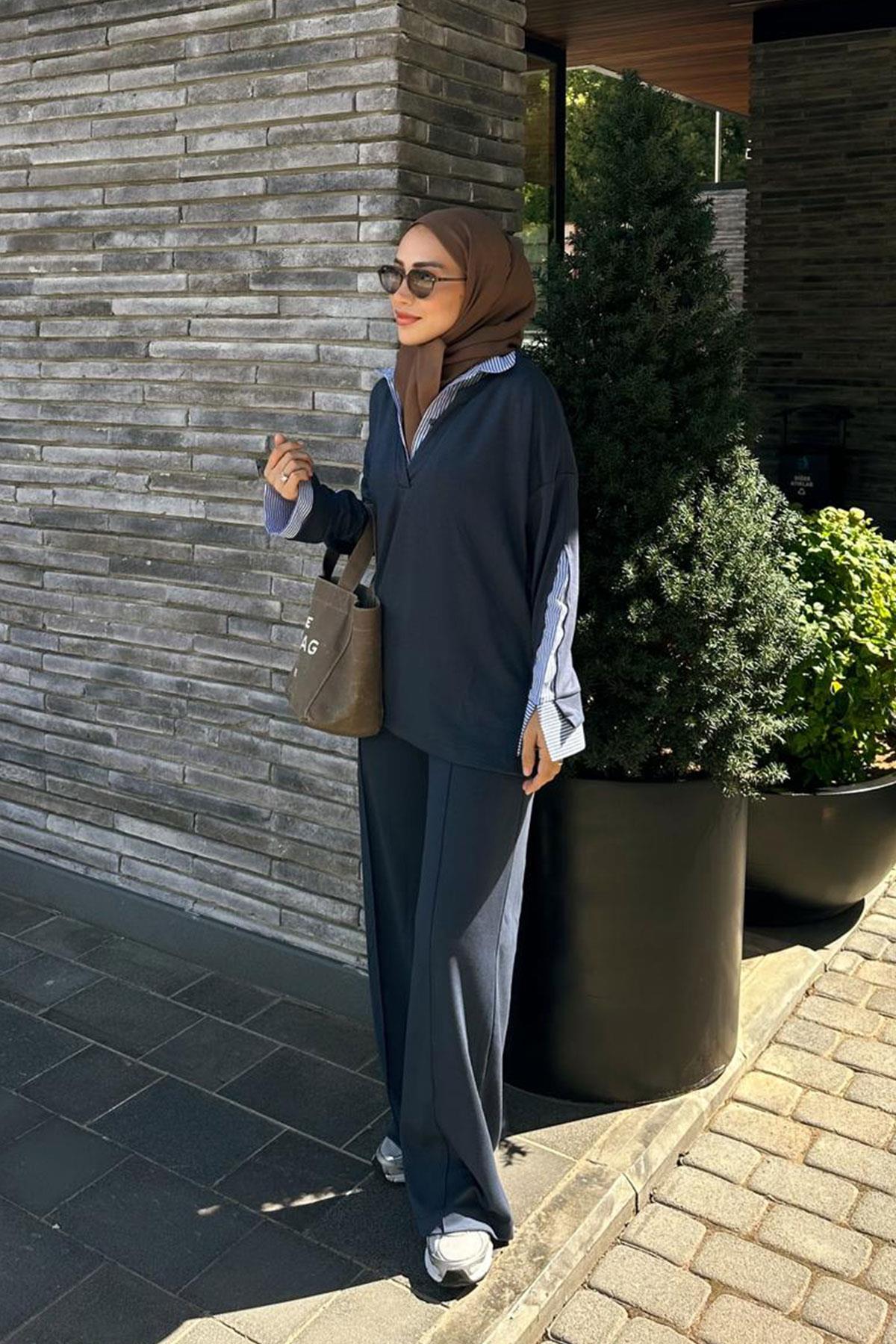 Gömlek Yaka İkili Takım Antrasit