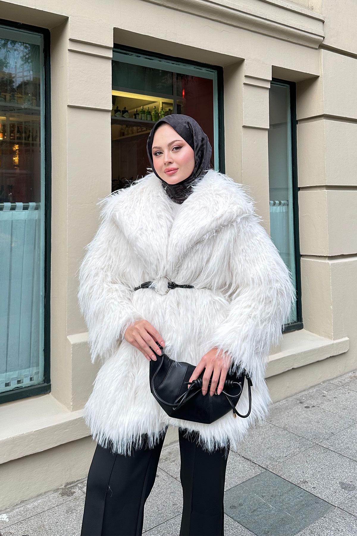 Halka Kemer Detay Kaban Ekru