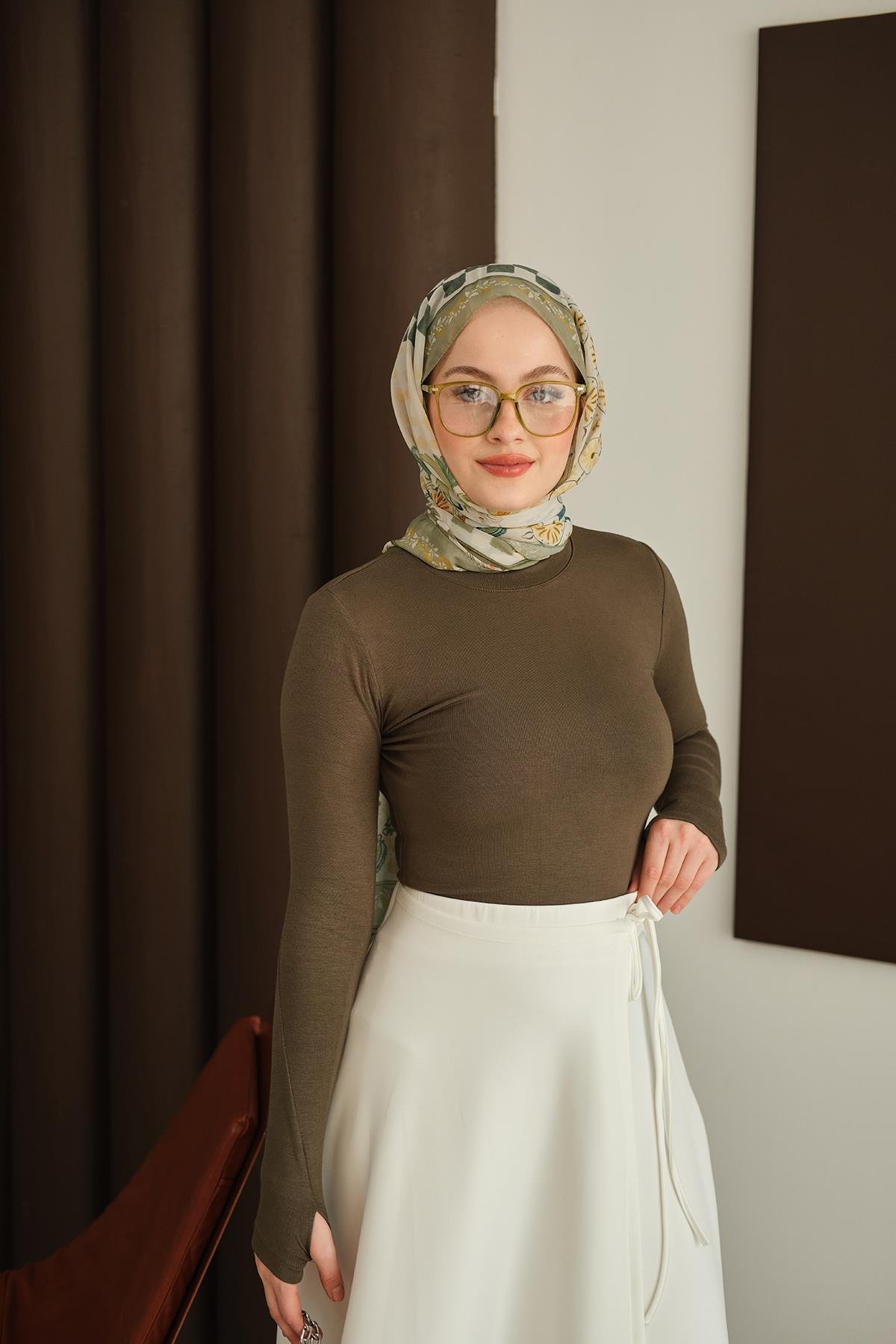 Parmak Geçirmeli Body Yeşil