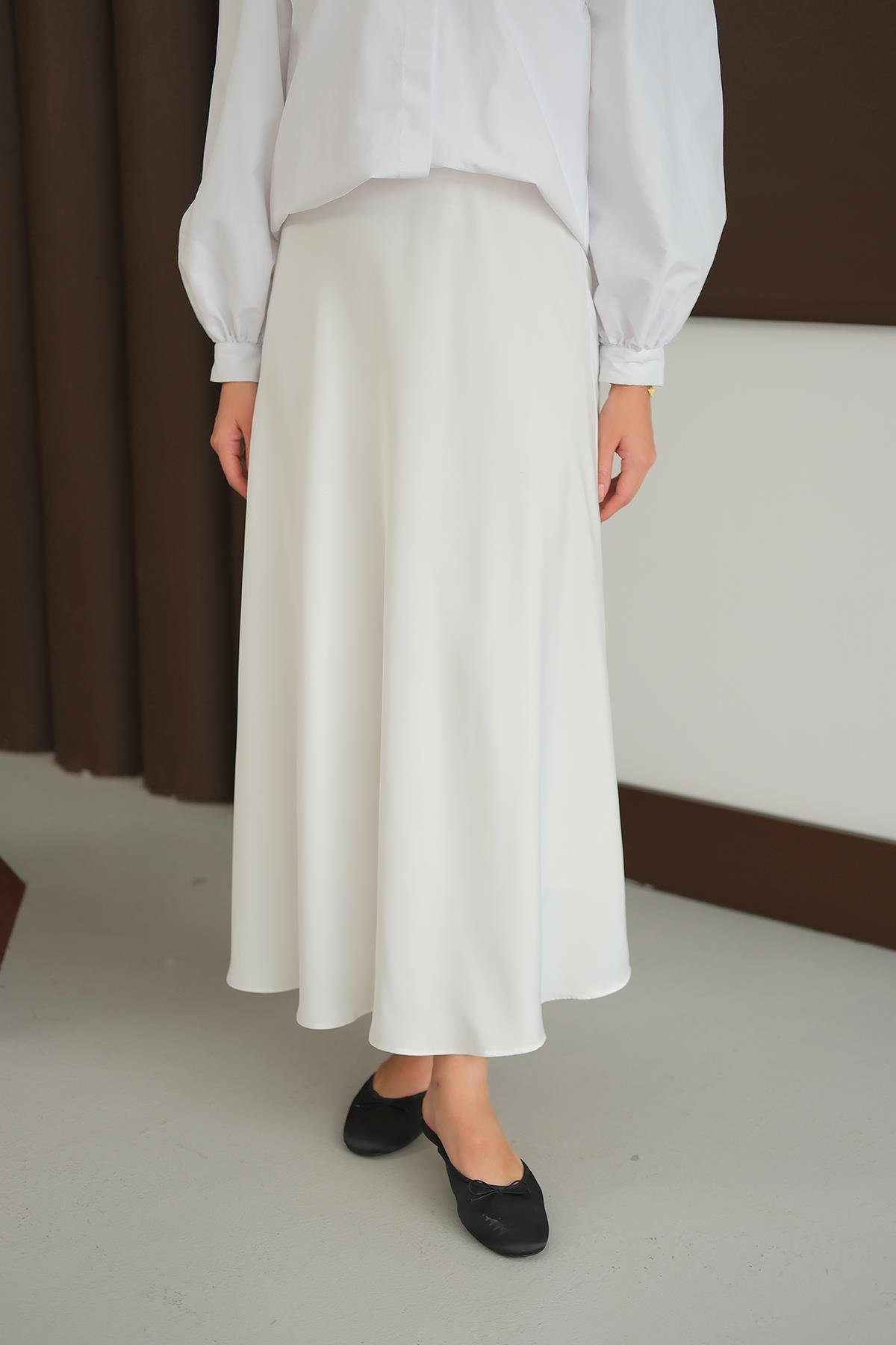 Saten Etek Beyaz