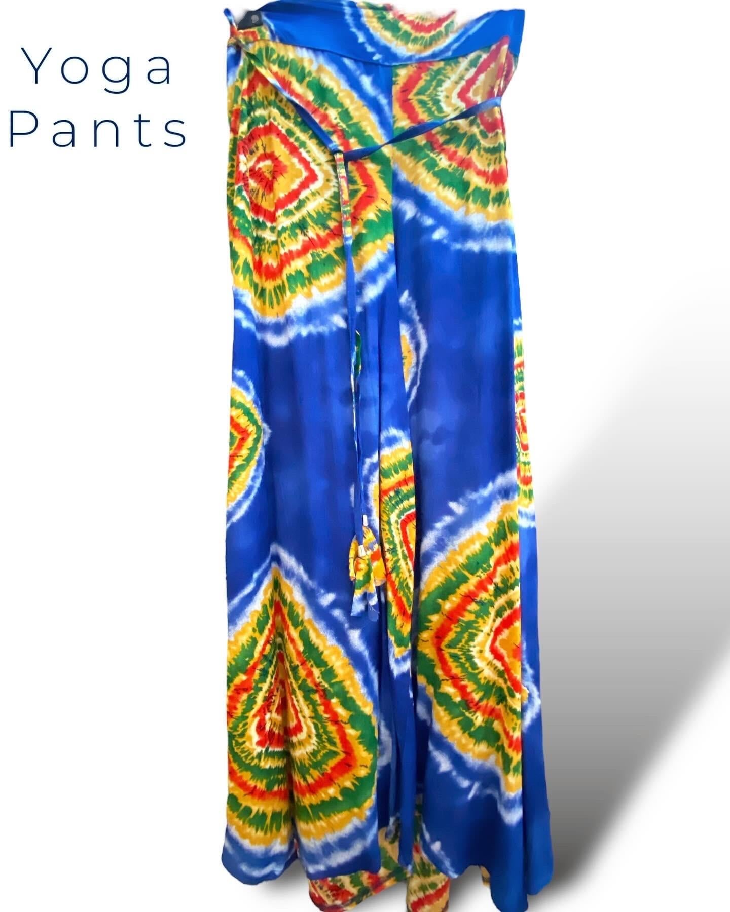 MAVİ BATİK DESEN YOGA PANTOLON