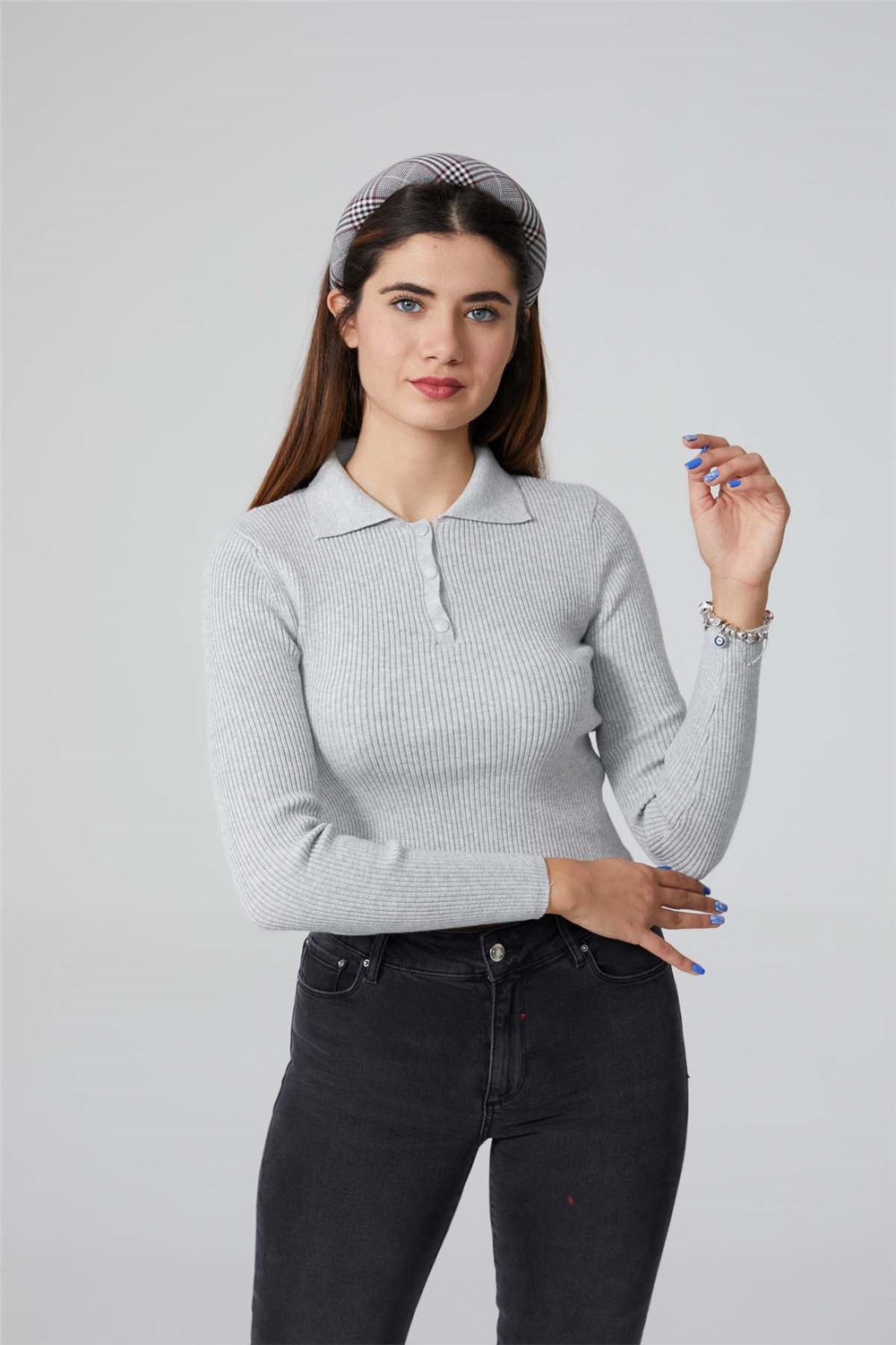 POLO YAKA ÇITÇITLI KAZAK