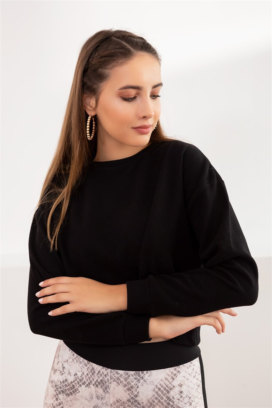 Bisiklet Yakalı Basic Sweat
