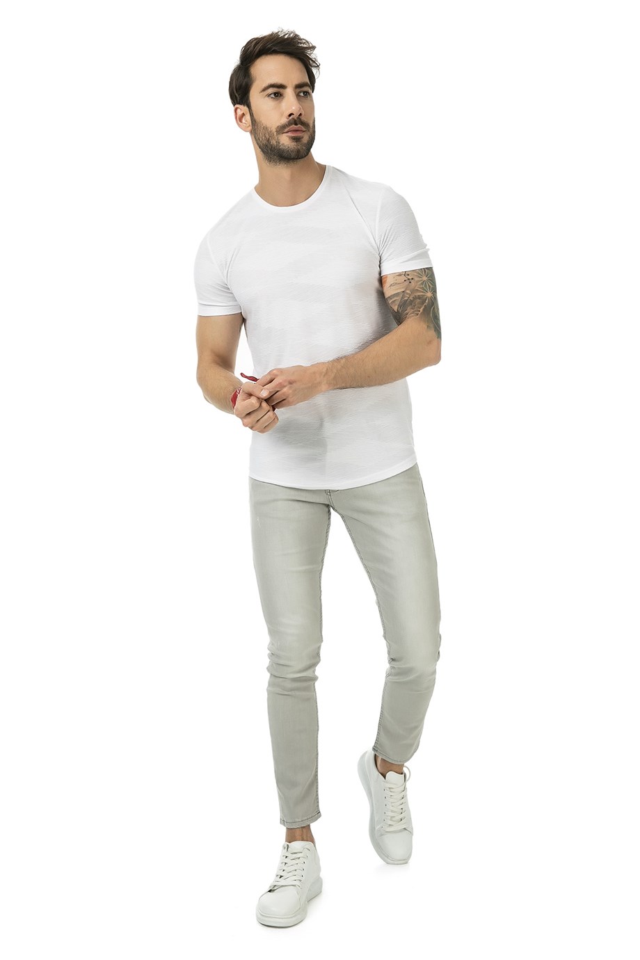 Gri Slim Kot Pantolon