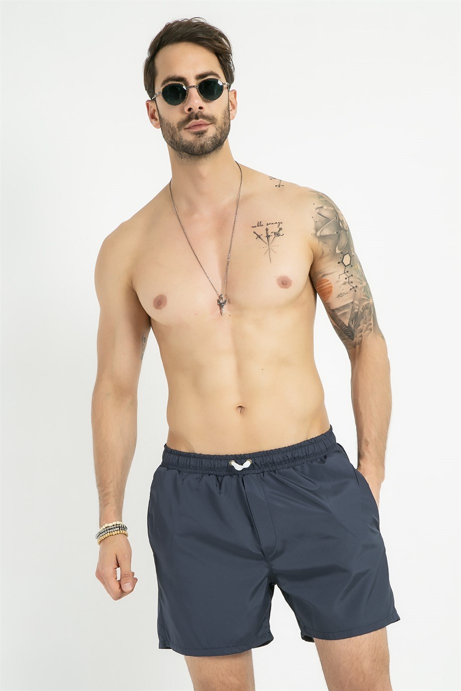 Lacivert Deniz Şortu