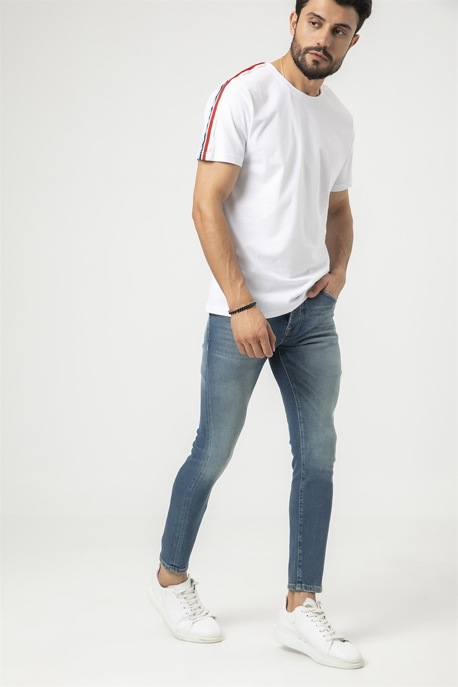 Mavi Bilek Boy Kot Pantolon