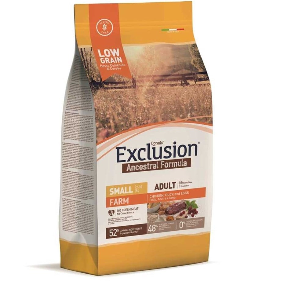 Exclusion Farm Düşük Tahıllı Küçük Irk Köpek Maması 2,5 Kg