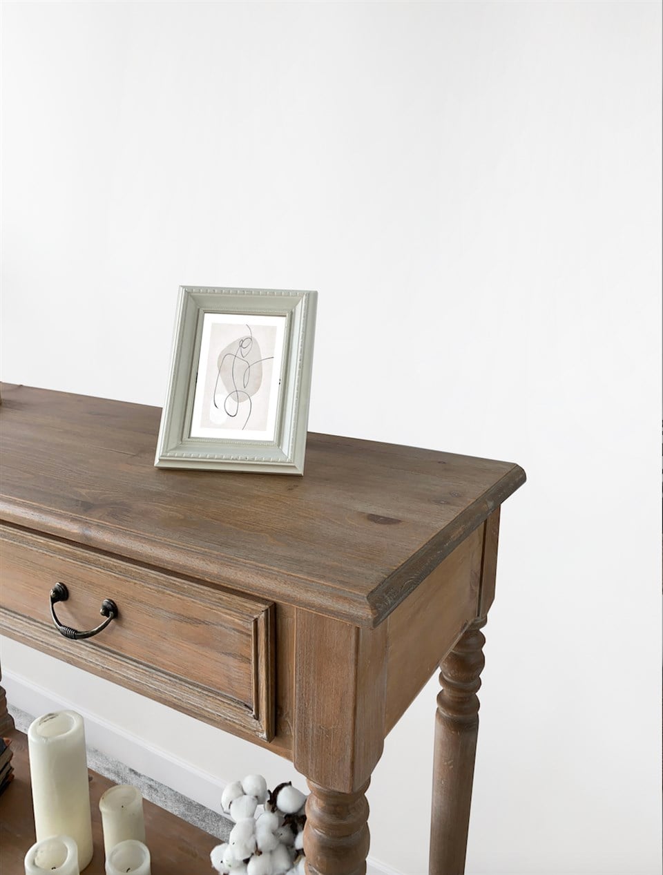 Woodenbend Finley Masif Ahşap Eskitme Dresuar 