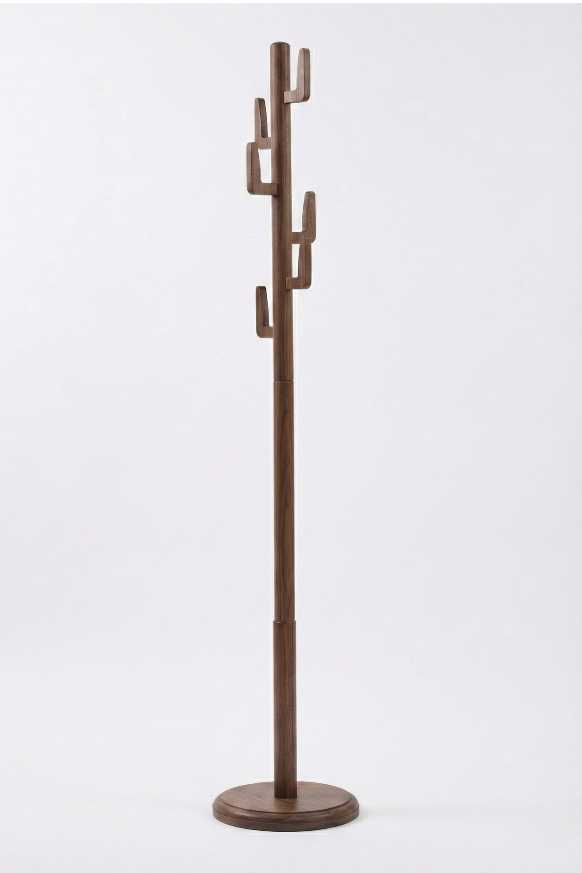 Woodenbend Leonor Ceviz Rengi Masif Kayın Ahşap Askılık 178 cm | Klasik Country & Rustik Tarz Dekoratif Ayaklı Elbise Askılığı Portmanto