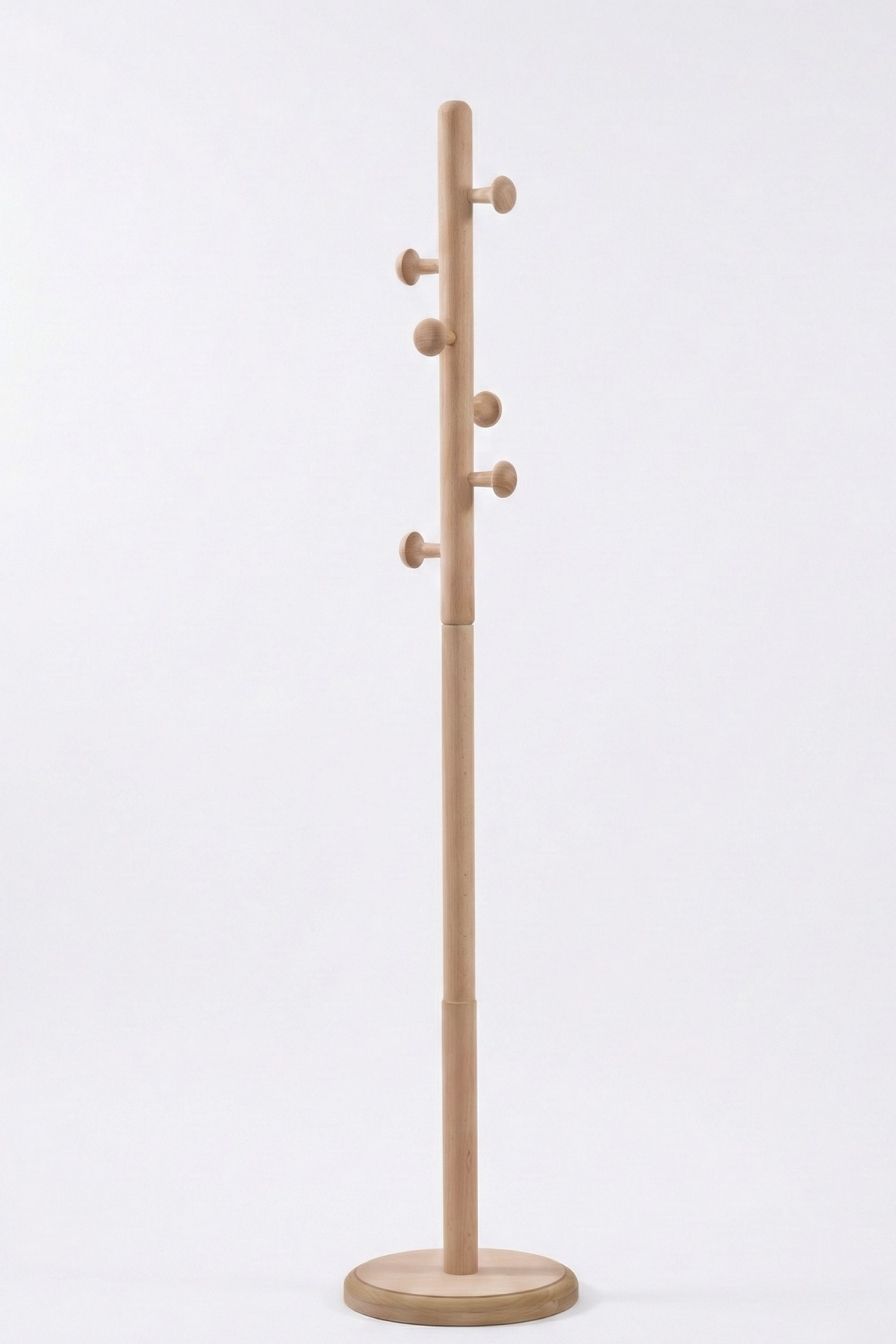 Woodenbend Matteo Natural Masif Kayın Ahşap Askılık 178 cm | Modern İskandinav & Bohem Tarz Ayaklı Elbise Askılığı Dekoratif Portmanto
