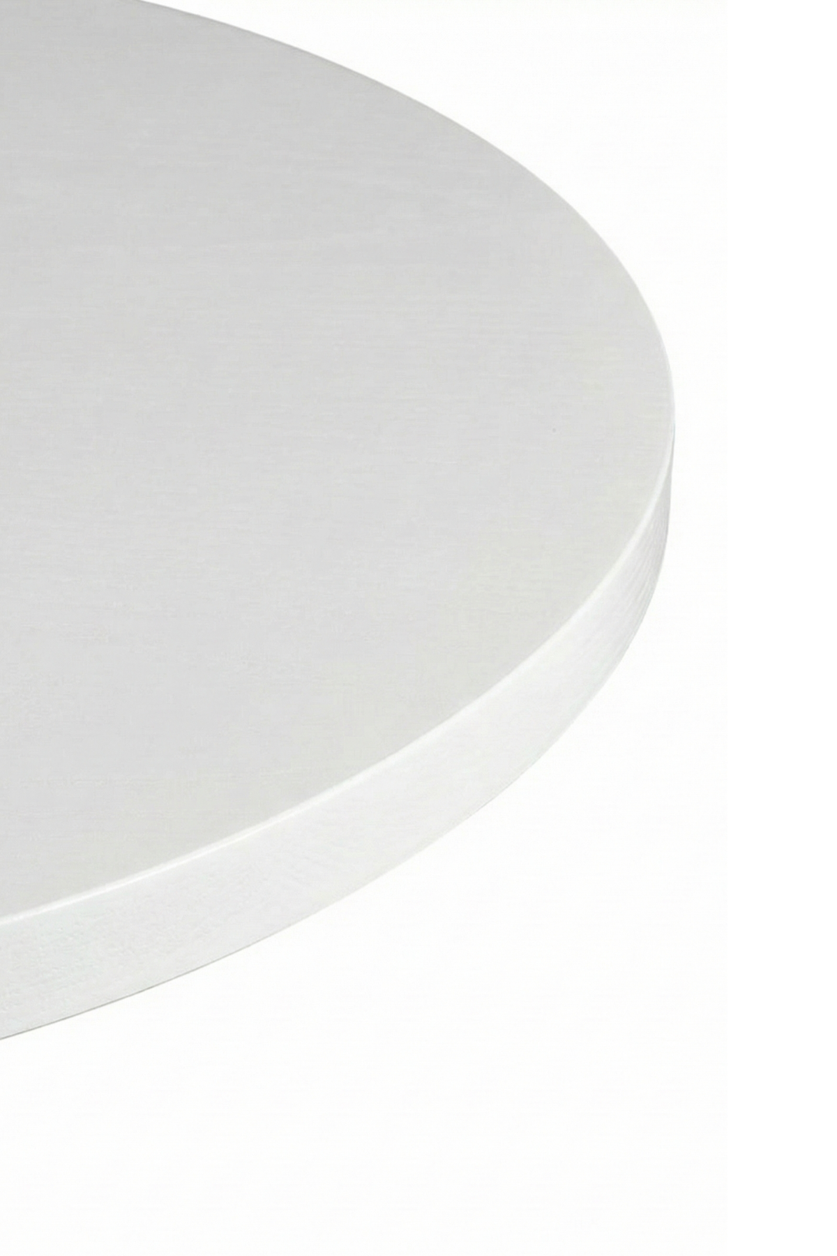 Merlon Beyaz Mat Lake 100 cm Yuvarlak 4 Kişilik Ahşap Yemek Masası Takımı – Beyaz Renk