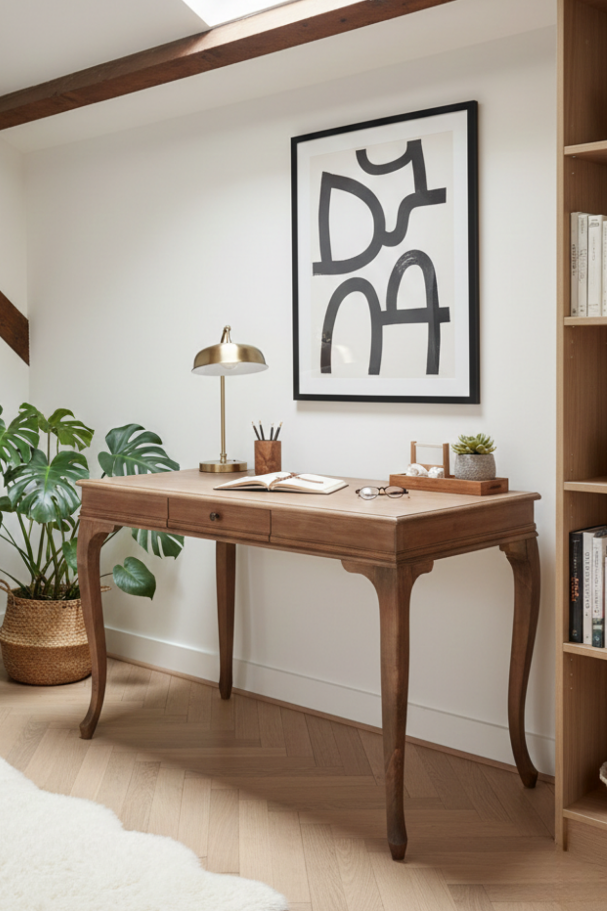 Mirage 70x110 Eskitme Rengi Çalışma Masası – Modern Country Rustik Tasarım, Ev ve Ofis İçin Şık Çalışma Masası