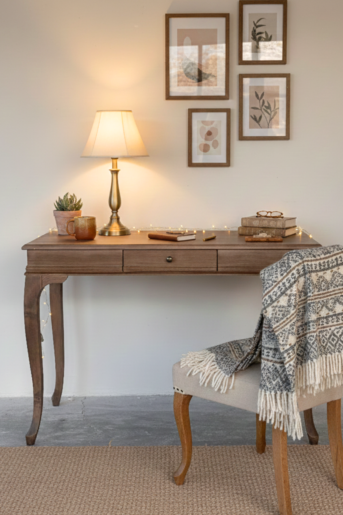 Mirage 70x110 Eskitme Rengi Çalışma Masası – Modern Country Rustik Tasarım, Ev ve Ofis İçin Şık Çalışma Masası