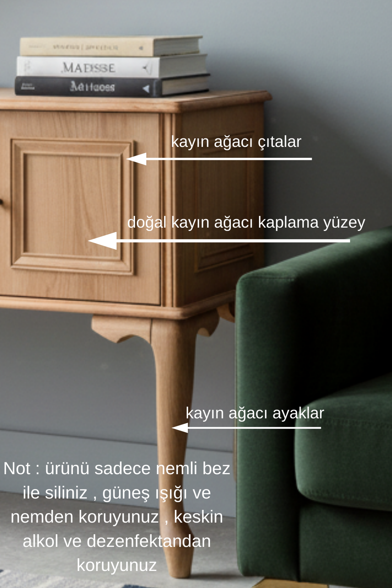 Woodenbend Olivia Natural Ahşap Konsol 130 cm | Kayın Kaplama Modern Çok Amaçlı Şık Konsol