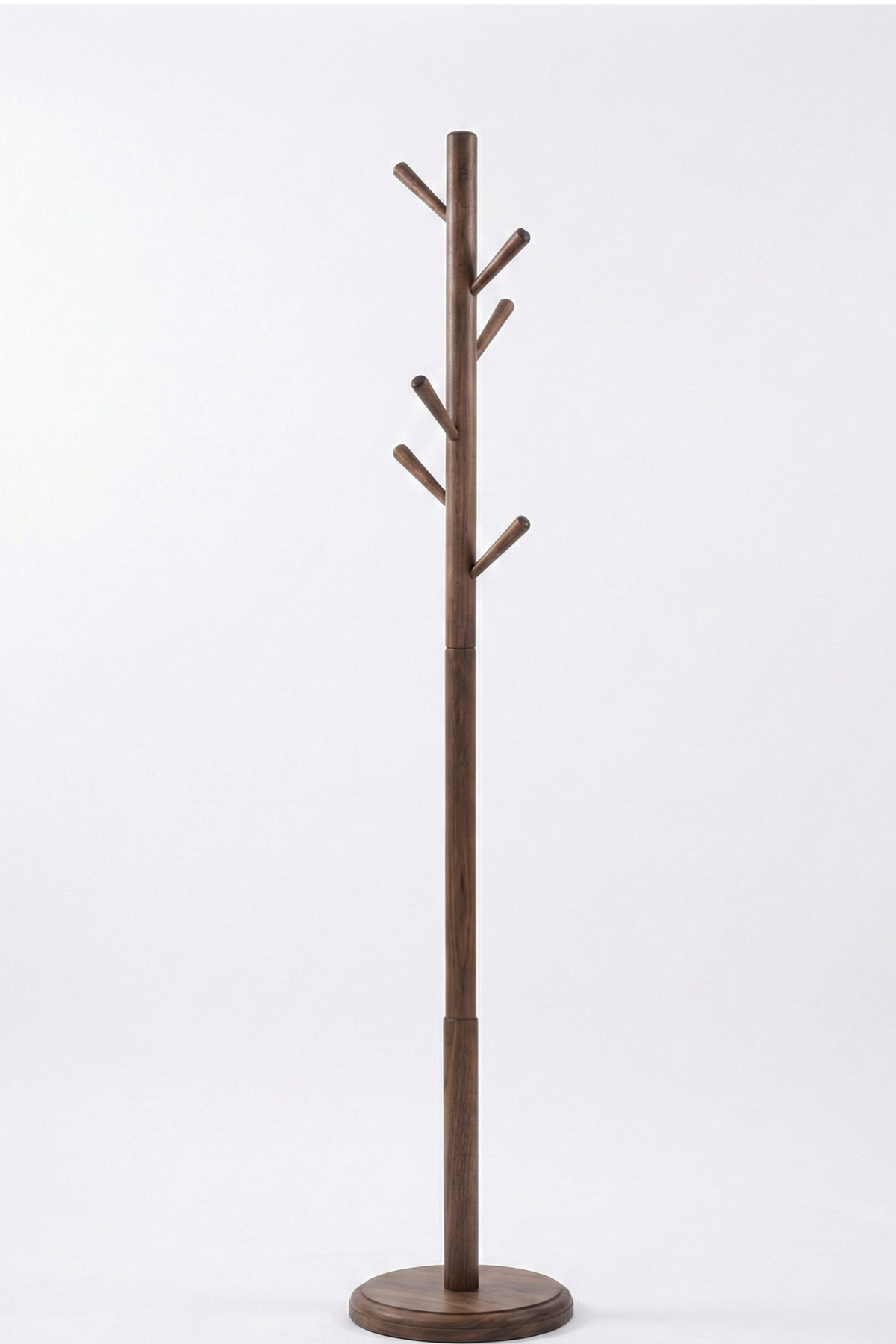 Woodenbend Rama Ceviz Masif Kayın Ahşap Askılık 178 cm | Modern İskandinav & Klasik Bohem Tarz Dekoratif Ayaklı Elbise Askılığı