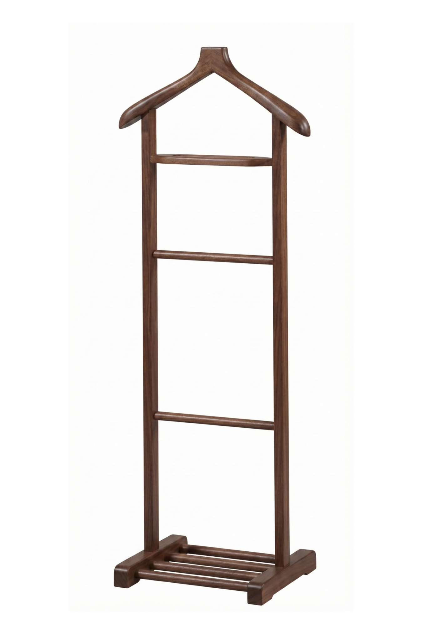 Woodenbend Stone Tekli Dilsiz Uşak Ceviz  Rengi Masif Kayın Ahşap Askılık 130 cm | Modern Country & Rustik Ceket Pantolon Askı Standı