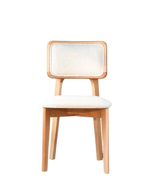 Woodenbend Arlen Yuvarlak Natural 90 cm Ahşap Yemek Masası Takımı – Döşemeli Sandalyeli 2 Kişilik Masa Seti