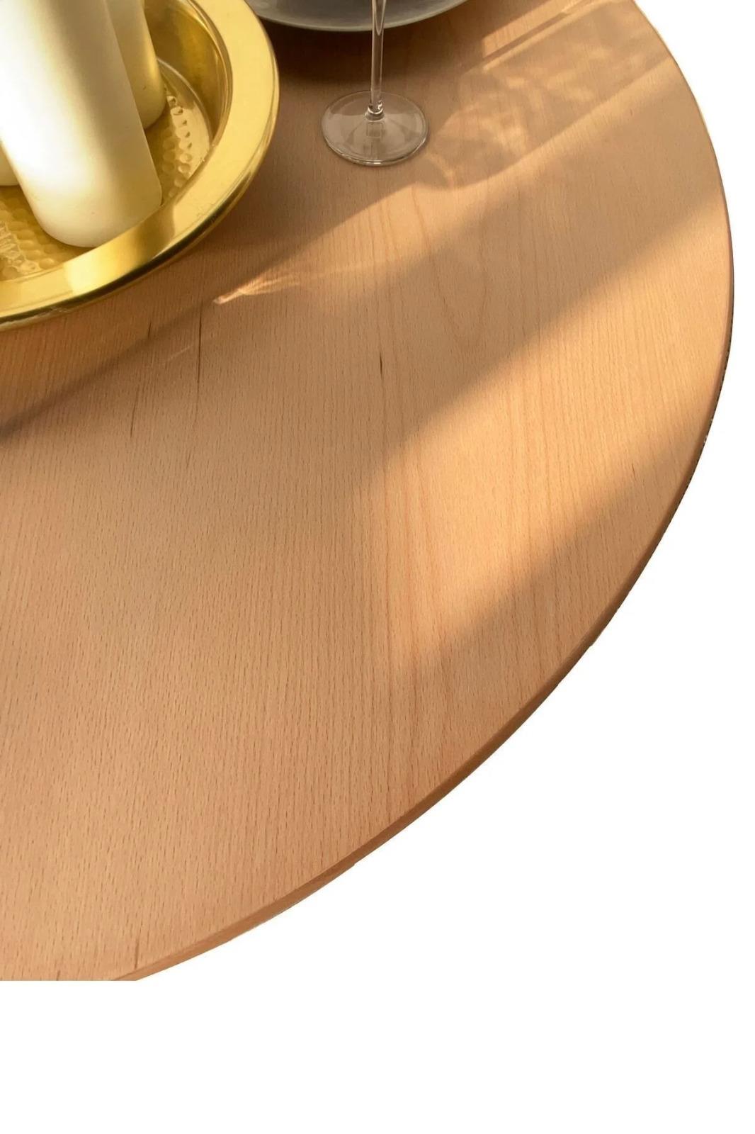 Woodenbend Belle Natural Ahşap Masa Takımı 100 cm – 4 Sandalyeli Kayın Ağacı Modern Bohem İskandinav Tasarım