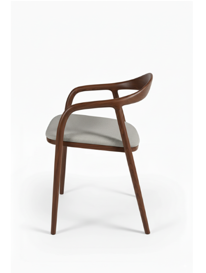 Woodenbend Delfi Ceviz Rengi Ahşap Sandalye – Modern İskandinav ve Konforlu Tasarım