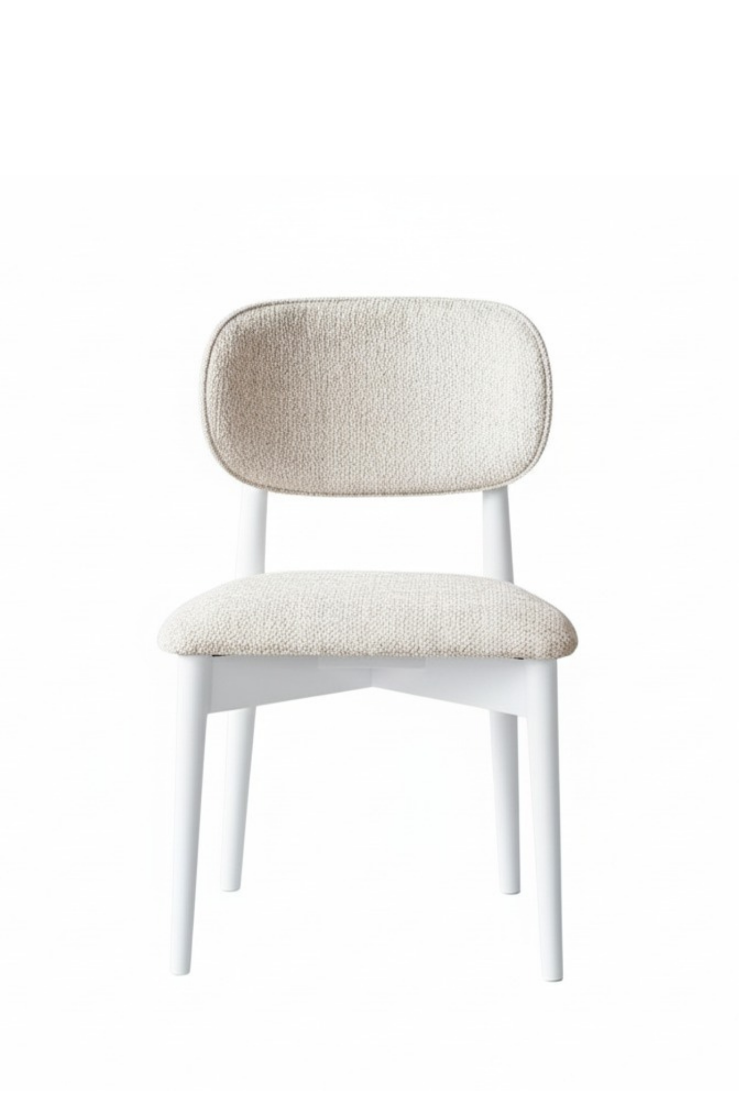 Woodenbend Felix Beyaz Ahşap Döşemeli Sandalye ( 2 Adet )
