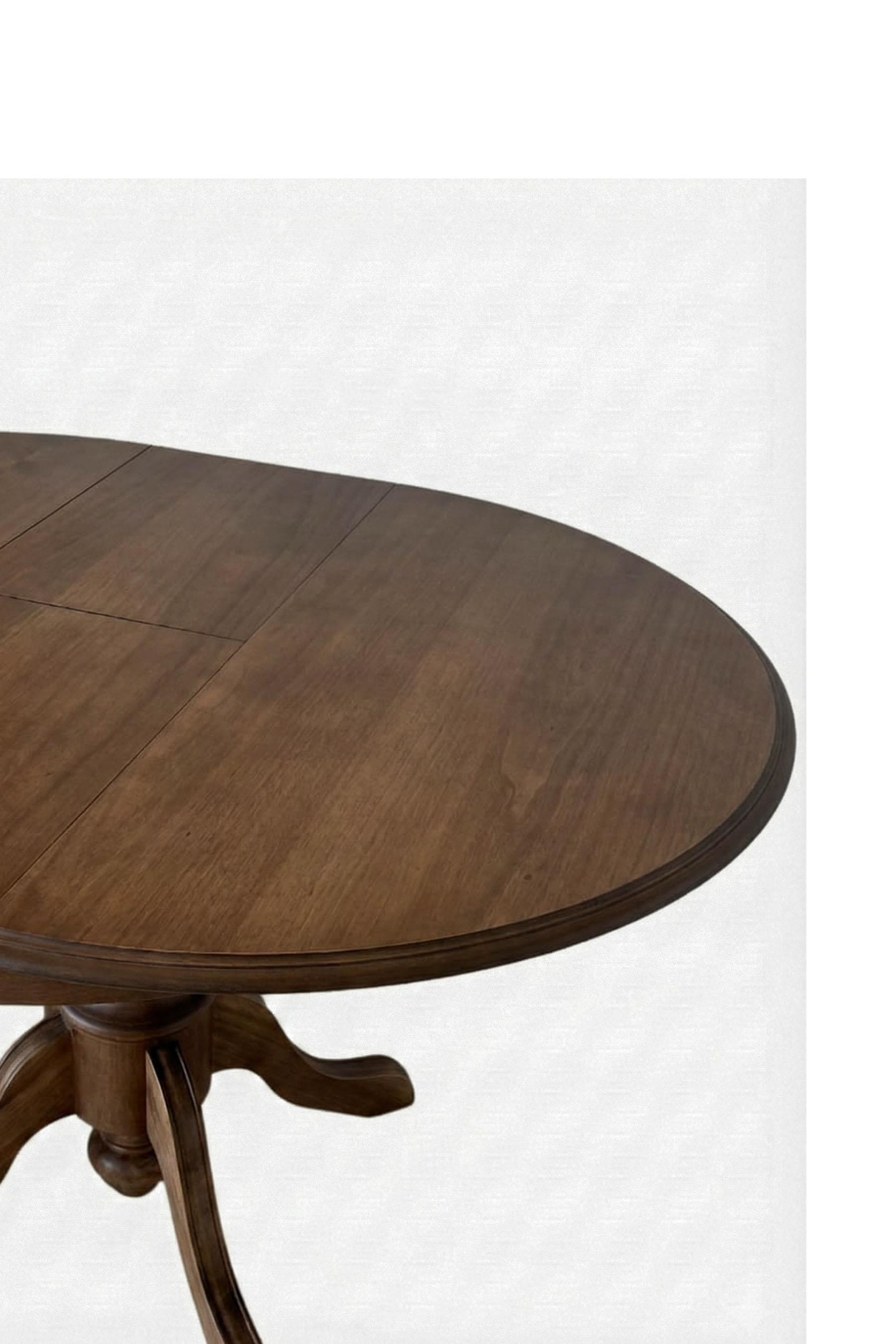 Woodenbend Focus Ceviz Yuvarlak 100 cm Ahşap Açılır Yemek Masası Takımı – Hazeran Sandalyeli 4 Kişilik Masa Seti