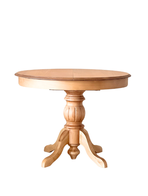 Woodenbend Gerona Natural Ahşap Hazeranlı Açılır Masa Sandalye Takımı 100x100 – 4 Sandalyeli Country Masa Seti