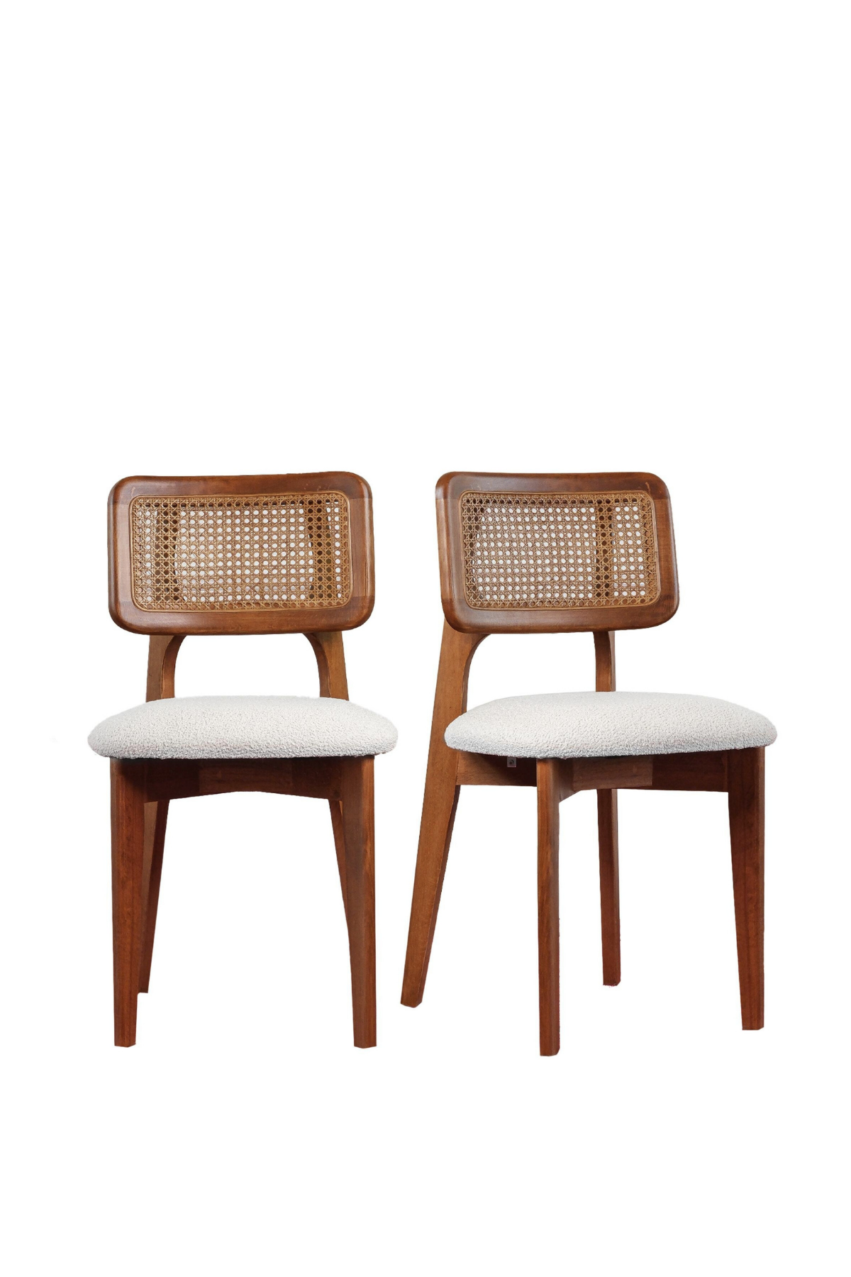 Woodenbend Helen Ceviz Rengi Açılır Yemek Masası Takımı 80x120 / 80x150 cm | 4 Hazeran Sandalyeli Masif Kayın Ayaklı Country & Modern Masa Seti