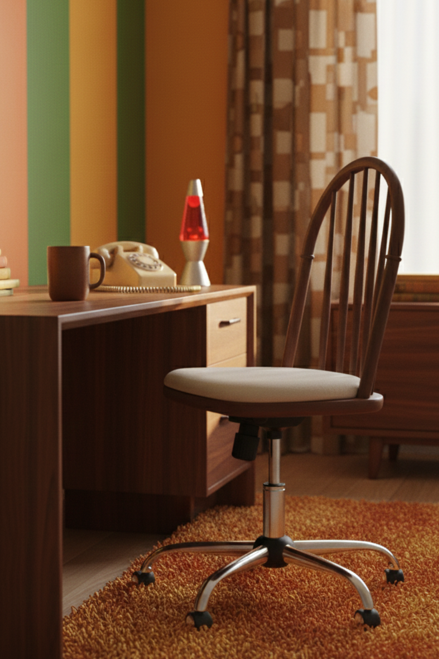 Woodenbend Laura Ahşap Çalısma Sandalyesı Cevız