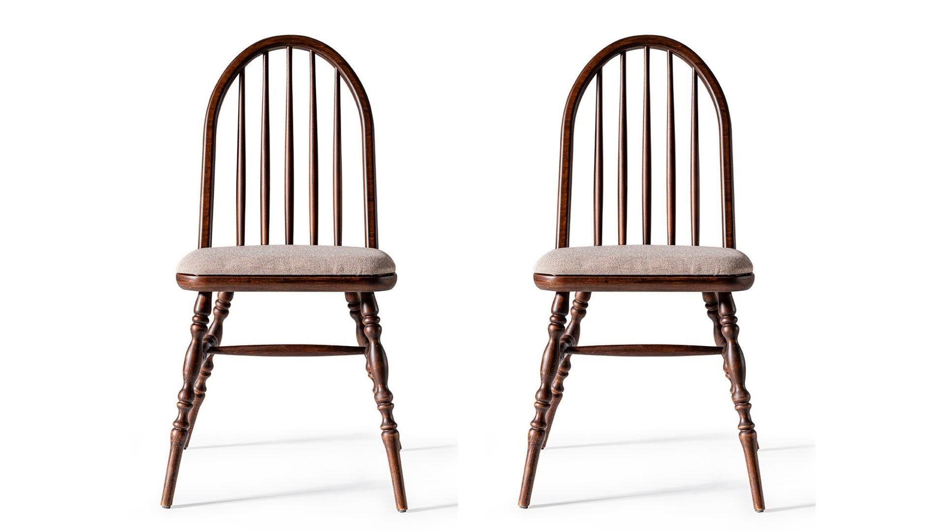 Woodenbend Laura Ahşap Sandalye Ceviz (4 Adet )