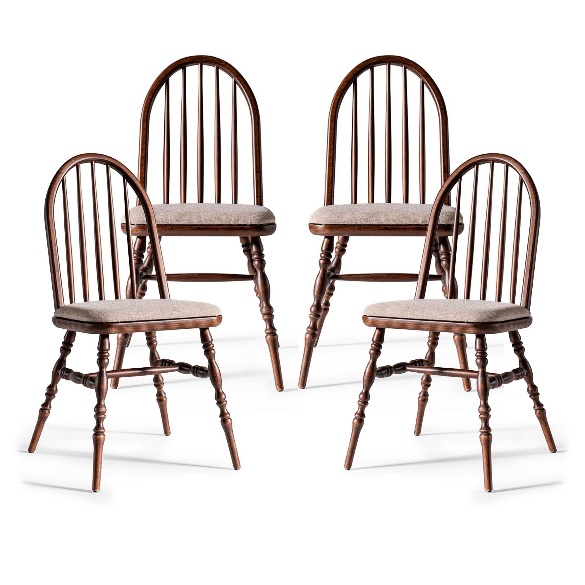 Woodenbend Laura Ahşap Sandalye Ceviz (4 Adet )