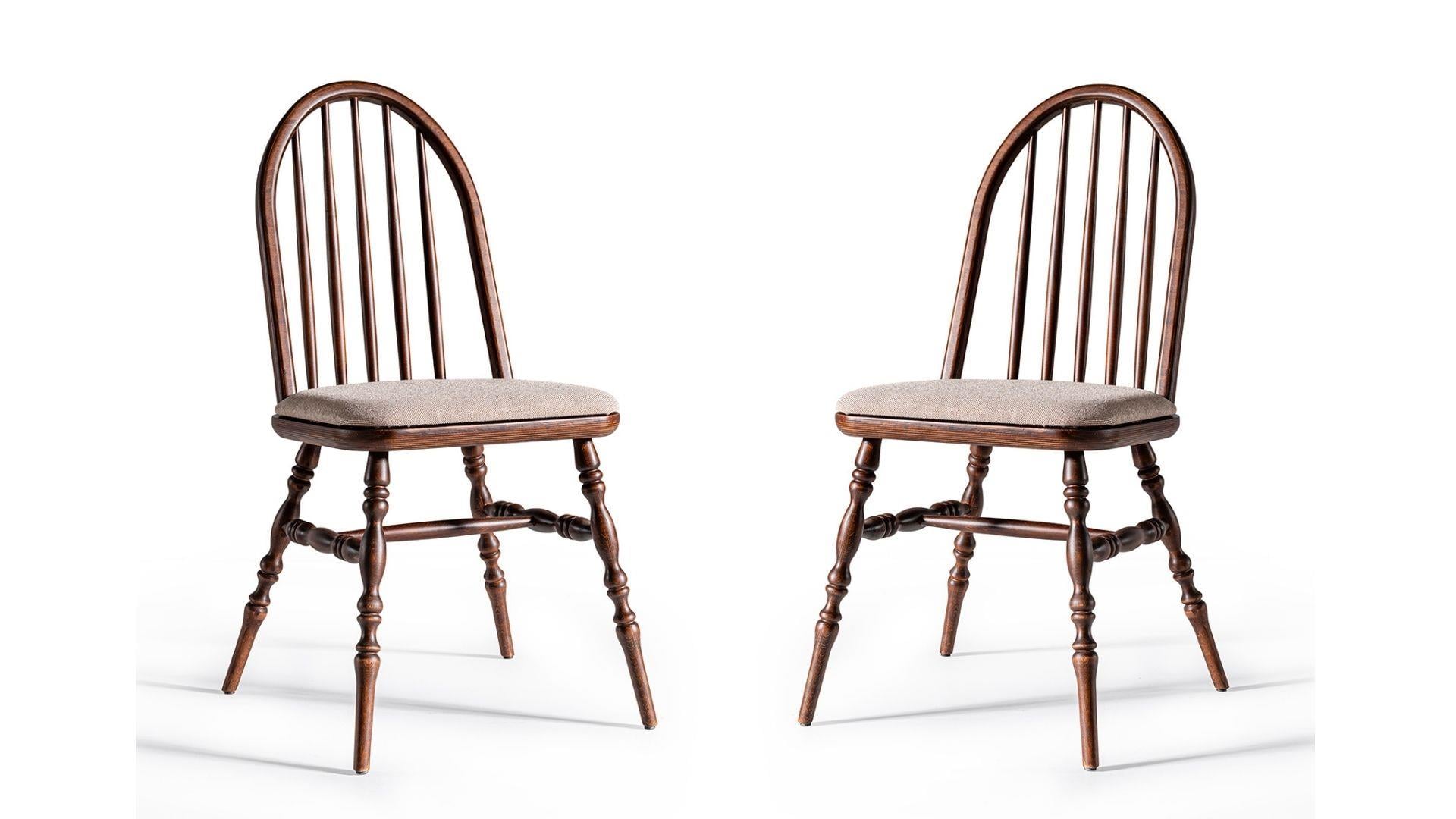Woodenbend Laura Ahşap Sandalye Ceviz (4 Adet )