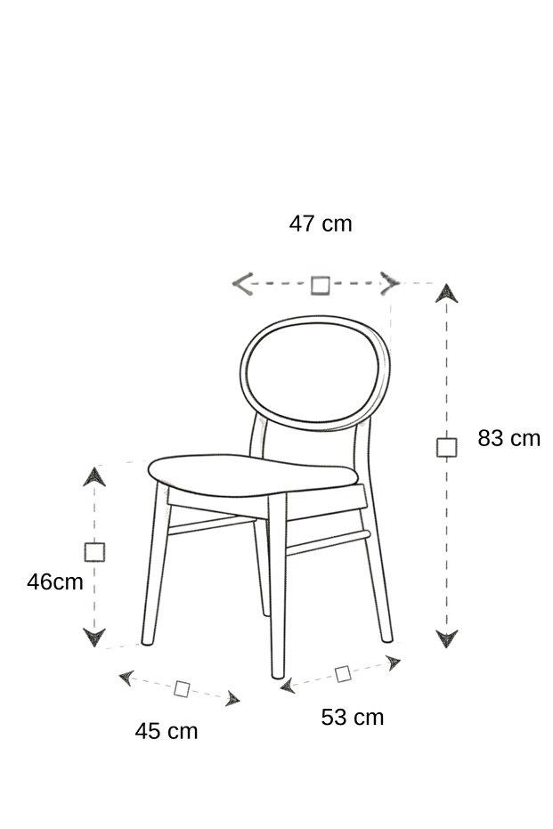 Woodenbend Medin Natural Ahşap Kayın Ağacı 4 lü Döşemeli Sandalye Modern İskandinav Set